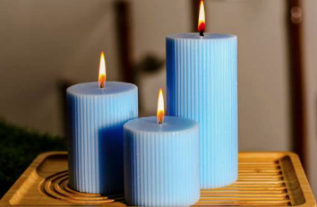 RIBBED CANDLES (SET OF 3)